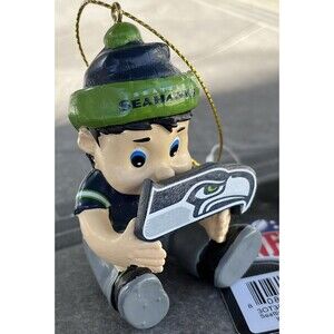 Seattle Seahawks, New Lil Fan, NFL Christmas Ornament NWT